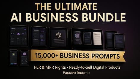 AI Business Digital Product Bundle – 15K ChatGPT Prompts 12 AI Business Digital Product Bundle